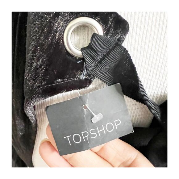 Topshop NWT Metallic Dress Party Cocktail Size 8 Open Shoulder Open Back - Picture 9 of 10